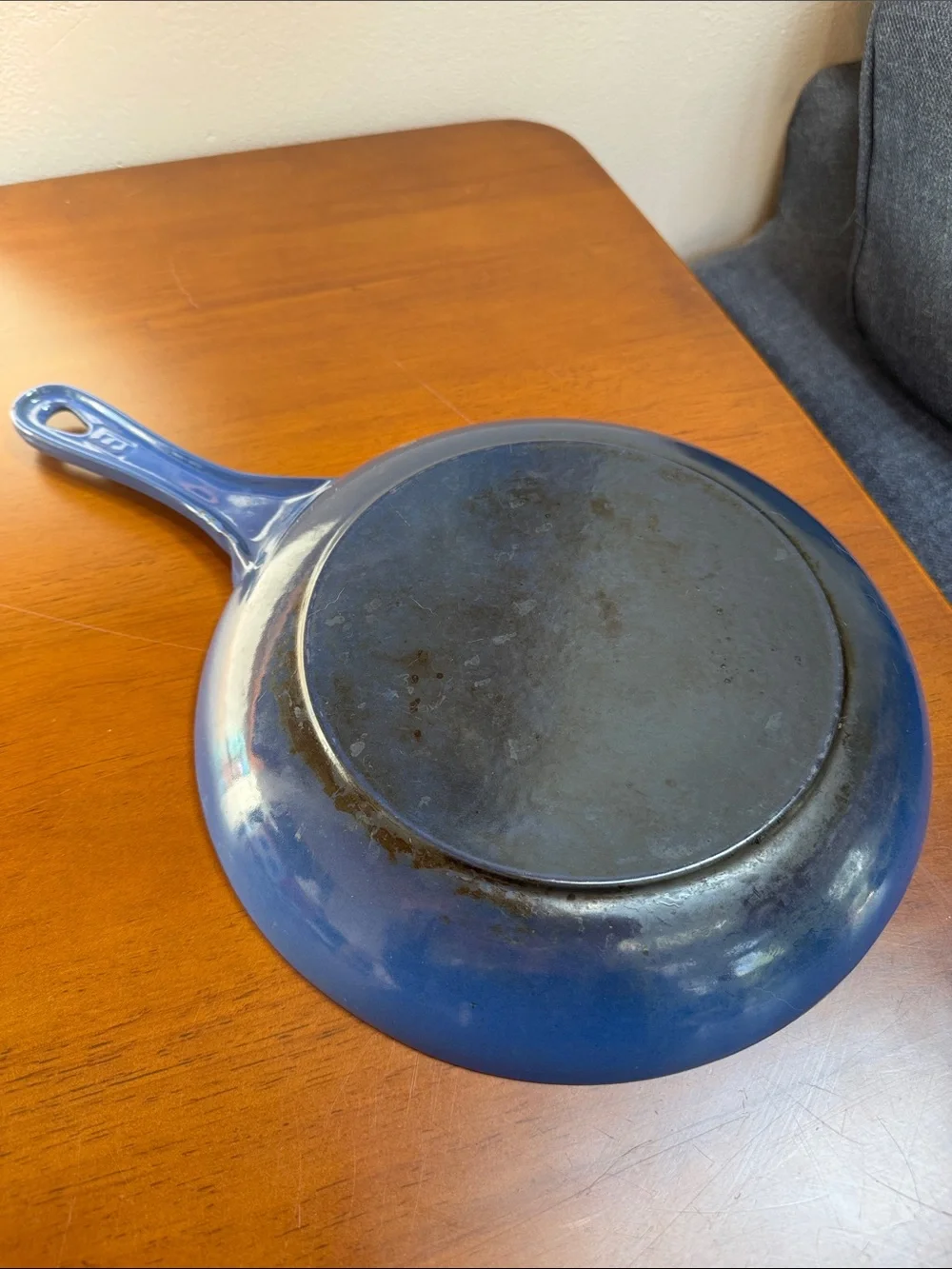 Le Creuset Enameled Cast Iron Shallow Fry Pan 9.75” Lapis Skillet